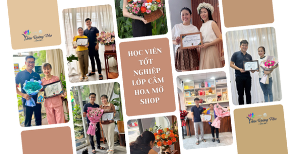 Học Viên Tốt Nghiệp Khoá Học Cắm Hoa Tại Thiên Đường Hoa