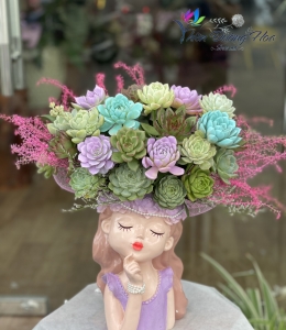 Bình hoa sen đá 03