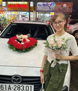 Xe hoa cưới - Cặp gấu