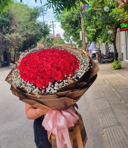 Bó hoa - Say đắm 99 bông hồng.