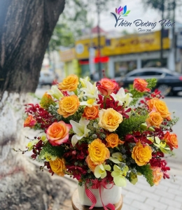 Giỏ hoa- Rực cháy KH01