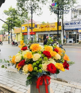 Giỏ hoa - Tươi tắn 04