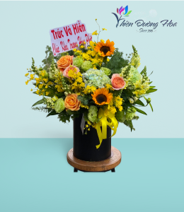 Hộp hoa sinh nhật - Rực rỡ 02