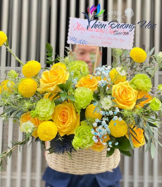 Giỏ hoa màu mod- Tươi sáng HL03