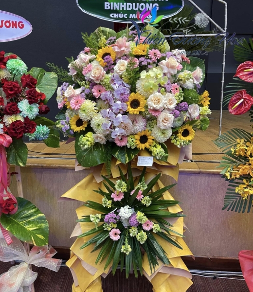 Lẵng hoa chúc mừng 02