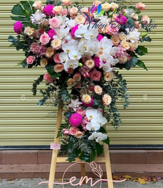 Lẵng hoa chúc mừng 02