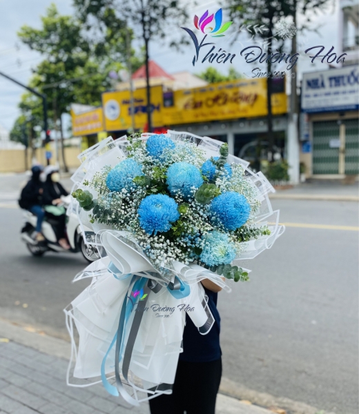 Bó hoa cúc mẫu đơn - MĐ 01