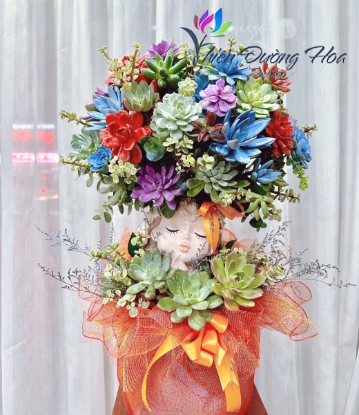 Bình hoa sen đá 09